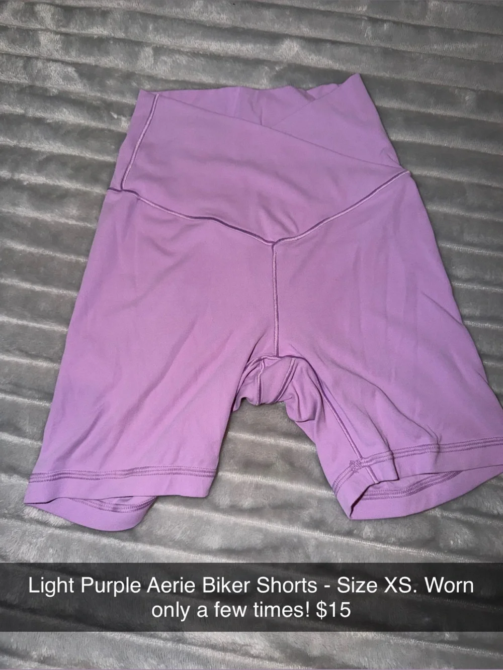 aerie Light Lavender High-Waist Biker Shorts